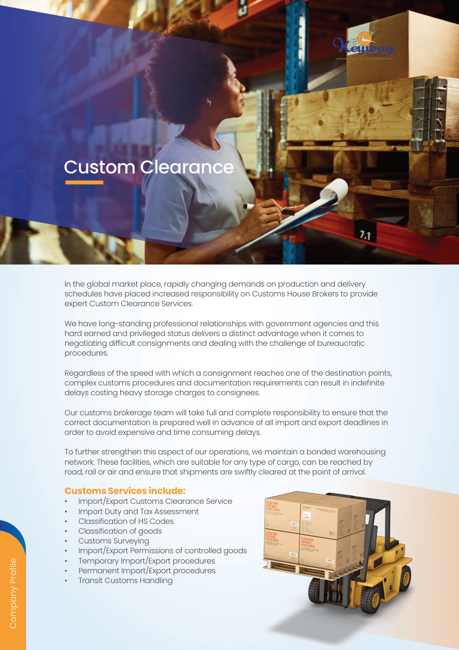 Custom clearance